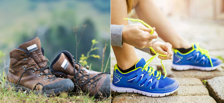 Running Shoes VS Hiking Boots